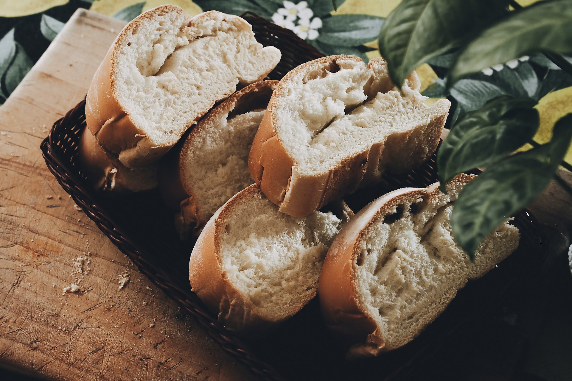 Freshly baked bread is ready to be enjoyed.